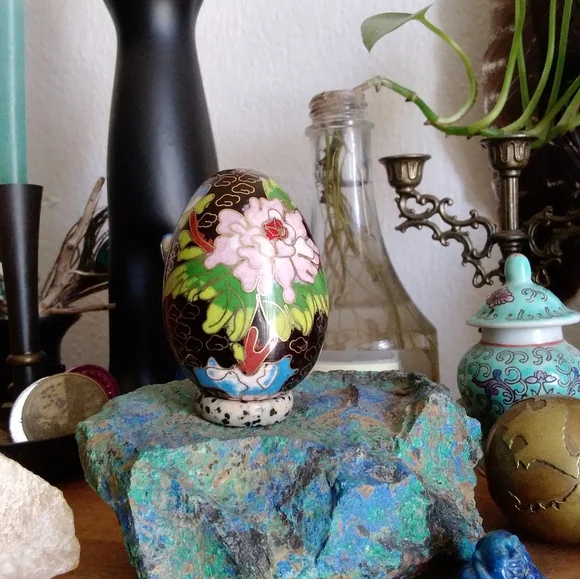 Vintage Cloisonne Chinese Enamel Egg - Picture 2 of 8